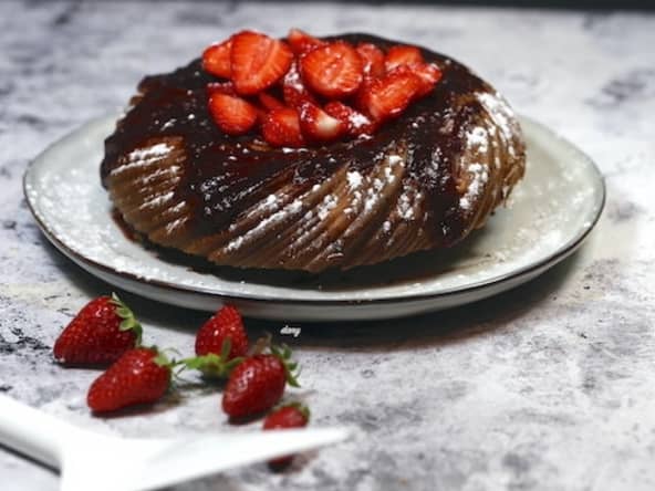 Moelleux aux fraises à l'huile d'olive