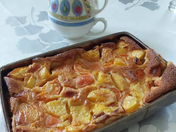 Clafoutis aux abricots et aux nectarines