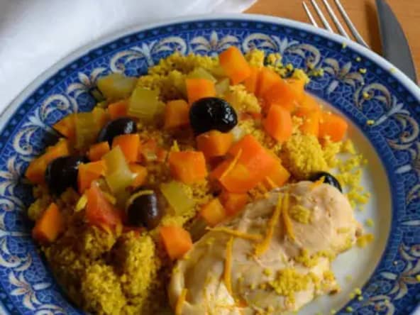 Poulet à l'orange et aux olives