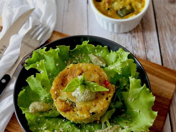 Flans salés aux légumes sans gluten, ni lait, ni œuf