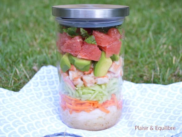 Salade fraîcheur en bocal d’inspiration thaïe