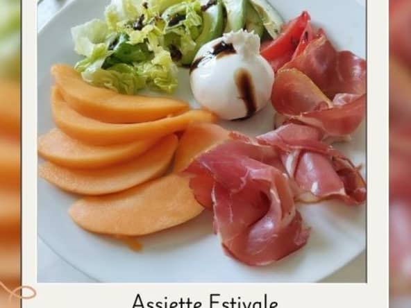 Melon jambon avocat et burratina
