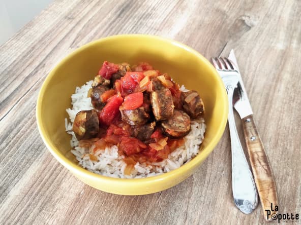 Rougail saucisse réunionnais