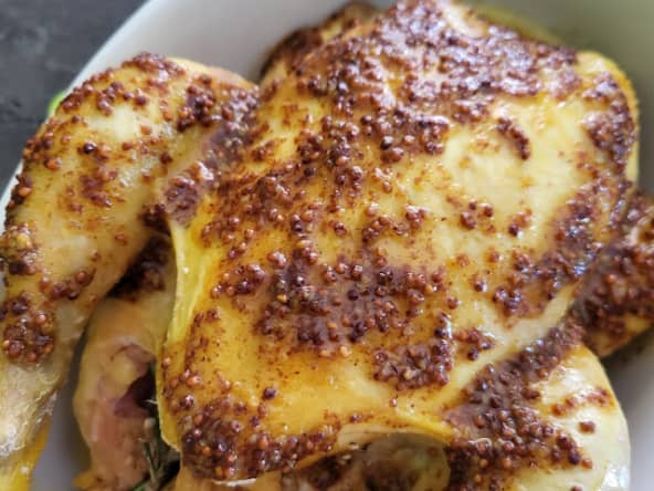 Coquelet à la moutarde et au miel