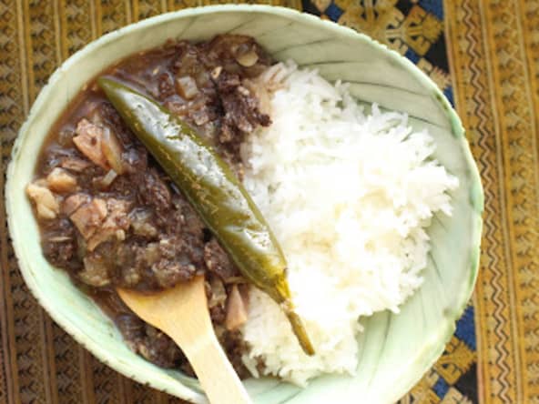 Curry de porc au boudin inspiré des Philippines