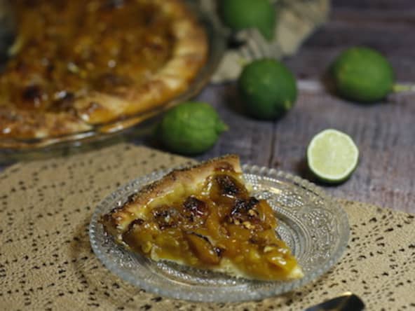 Tarte aux mirabelles et citron vert