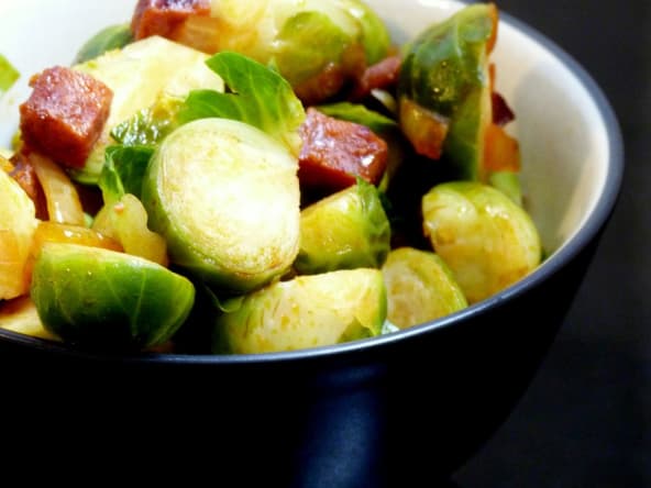 Choux de Bruxelles et chorizo