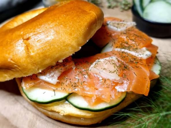 Bagel au saumon fumé