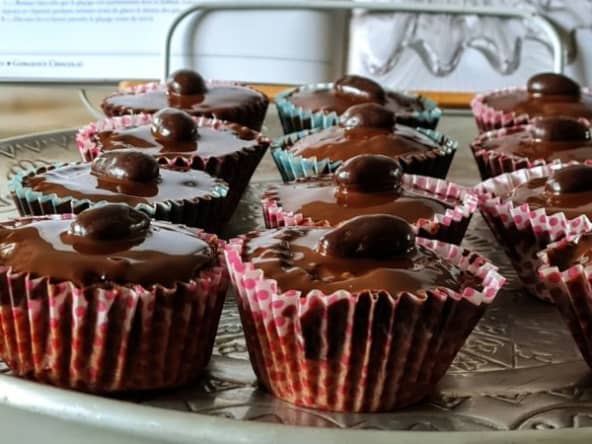 Cupcakes ganache chocolat