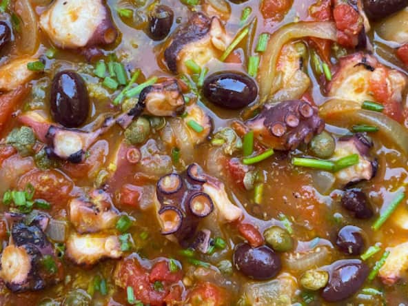 Un poulpe bien méditerranéen super simple et rapide à faire