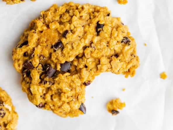 Cookies à la courge et aux éclats de fève de cacao