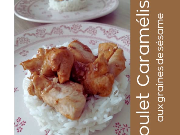 Poulet caramélisé aux graines de sésame