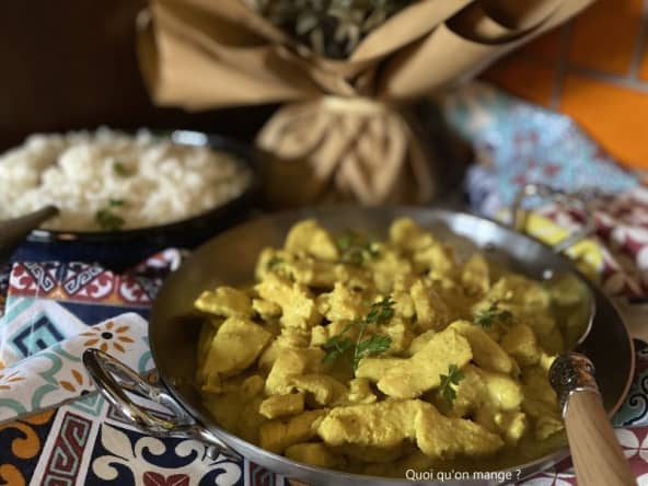 Curry jaune de poulet au lait de coco à préparer en moins de 30 minutes