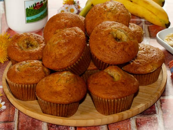 Muffins banane et chocolat