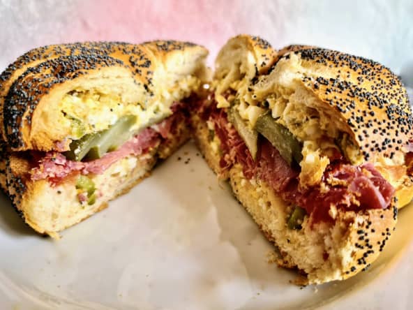 Bagels au pastrami