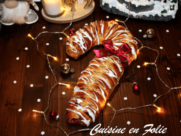 Candy cane coffee cake