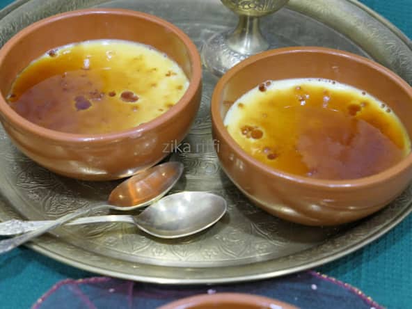 Crème dessert amande caramel