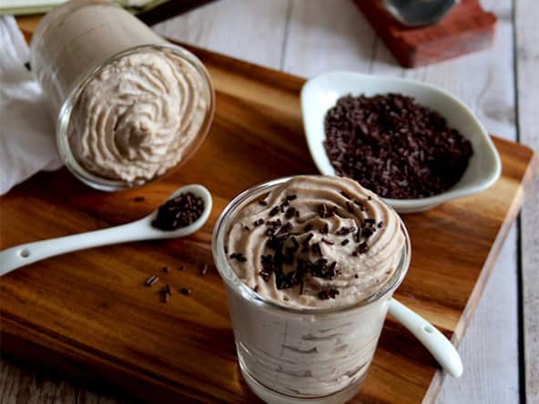 Mousse aux marrons sans gluten, ni lait, ni œuf