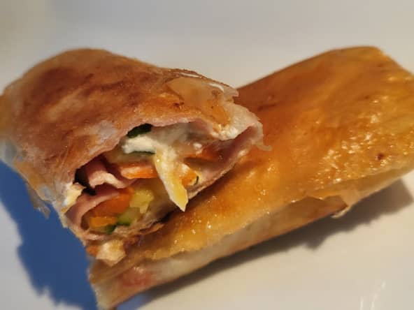 Rouleaux de légumes et mortadelle