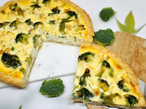 Quiche brocoli, poisson et fromage frais (St Morêt, Philadelphia...)