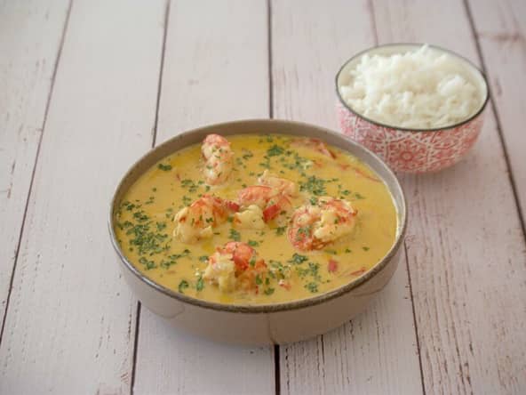 Curry de crevettes à la noix de coco IG bas