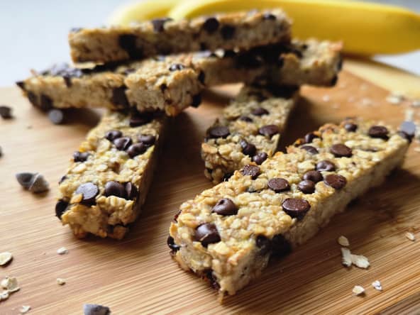 Barres avoine, banane et chocolat