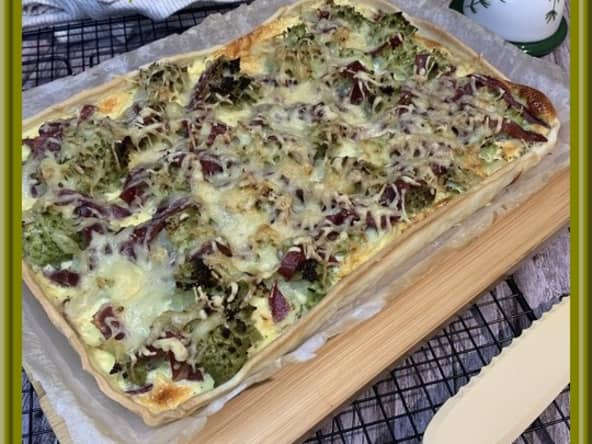 Tarte au chou romanesco et à la coppa