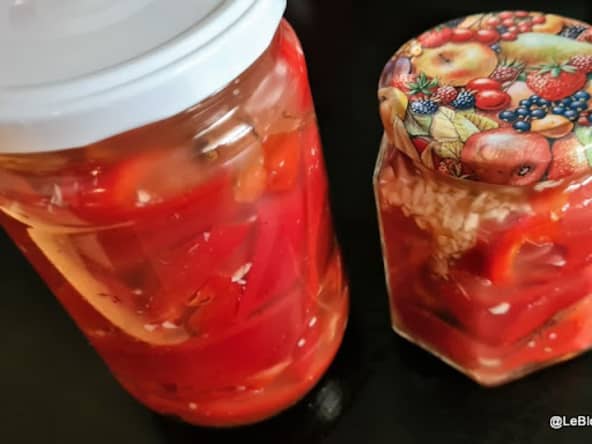 Pickles de poivrons rouges