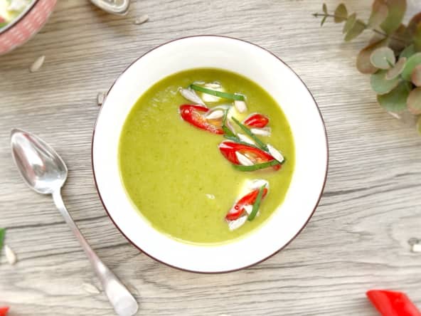 Soupe courgettes et basilic