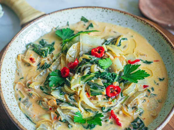 Curry de blettes au lait de coco