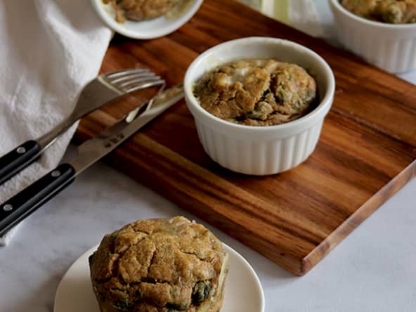 Muffins épinards blettes sans gluten lait œuf