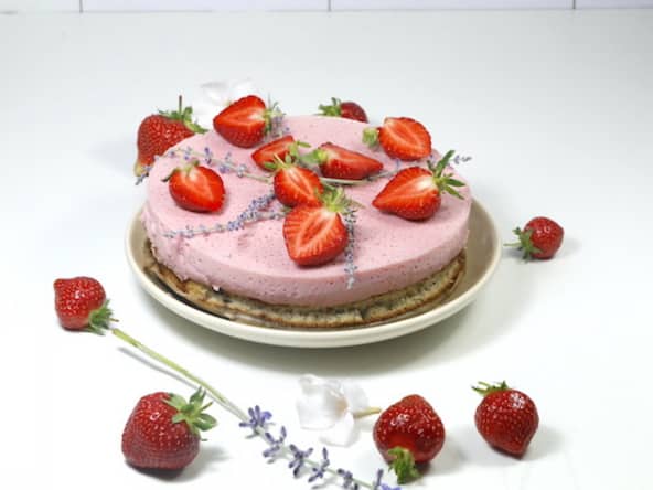 Bavarois fraise lavande