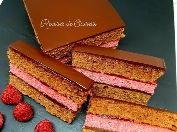 Napolitain maison à la framboise et au chocolat noir