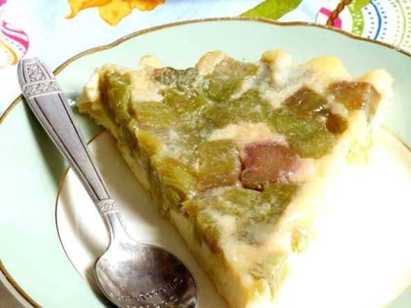 Gâteau fraîcheur à la rhubarbe