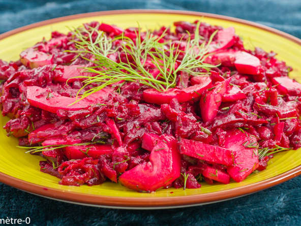 Salade de betteraves rouges au concombre