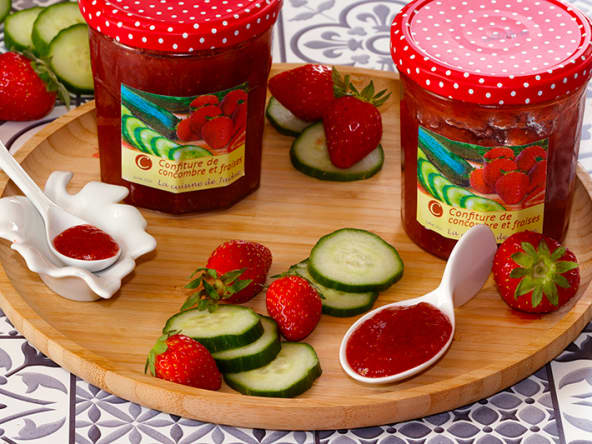 Confiture de fraises et concombre, un mélange surprenant !