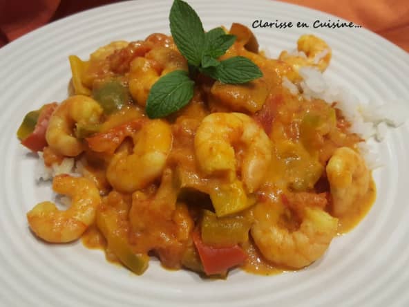 Colombo de crevettes au lait de coco