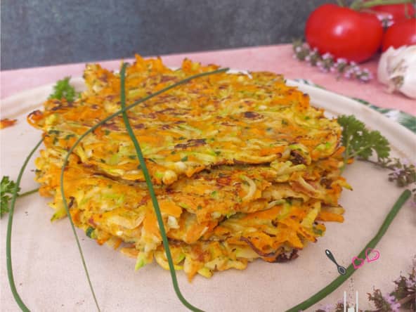 Galettes courgette et carotte