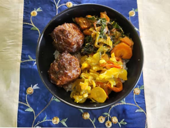 Boulettes de viande Thaï au pakchoï