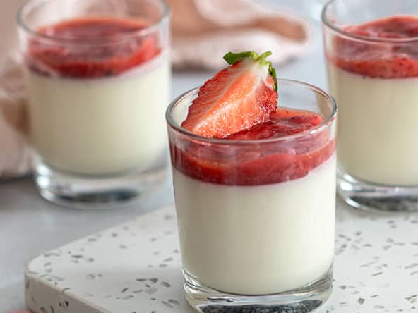 Panna cotta aux fraises