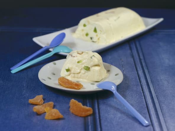 Parfait glacé au cognac angélique et melon confit