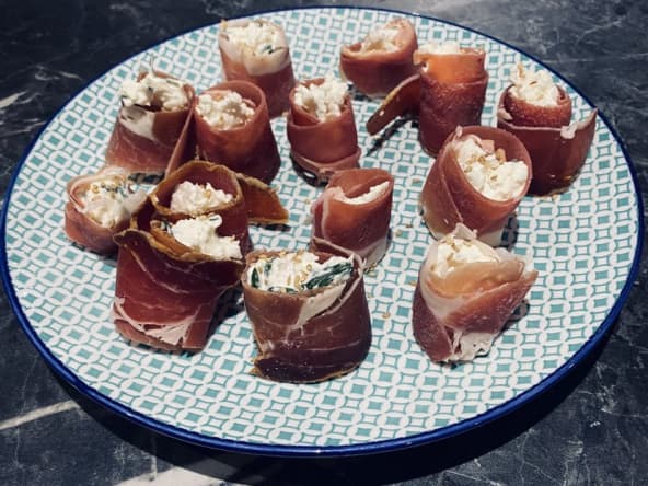 Makis au jambon cru et chèvre frais