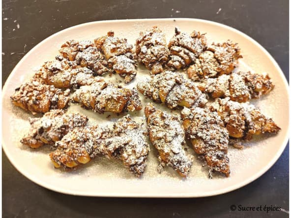 Mini croissants feuilletés au Nutella et aux noix