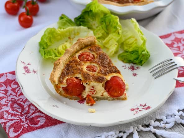 Quiche aux tomates cerises et feta
