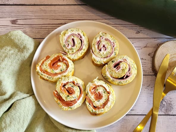 Roulé saumon courgette