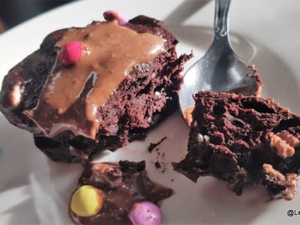 Cœur cake chocolat smarties au micro-onde