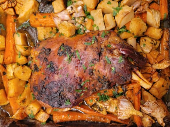 Agneau confit menthe cumin d'après le chef Yotam Ottolenghi
