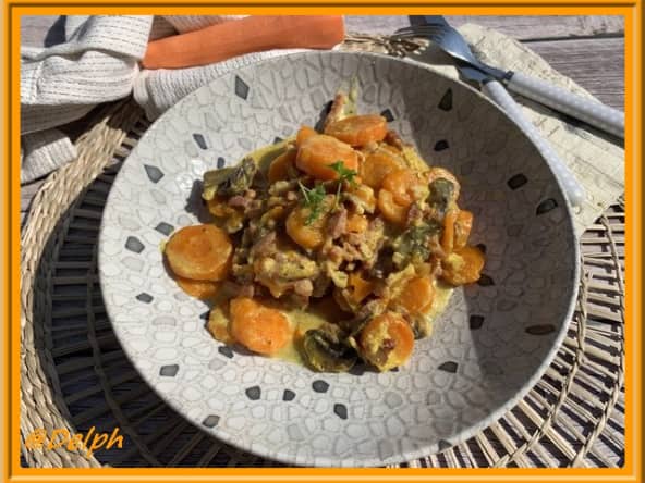 Carottes à la crème et curry
