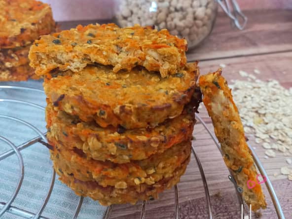 Galettes pois chiches et carottes