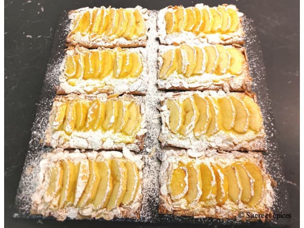 Feuilletés aux pommes à la crème pâtissière